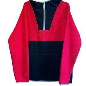 Ablaze Fleece Hoodie Medium Red & Black By Club Room